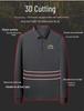 2025 Spring/Autumn Men's Lapel Long Sleeve Casual Soft Comfortable POLO Shirt Set