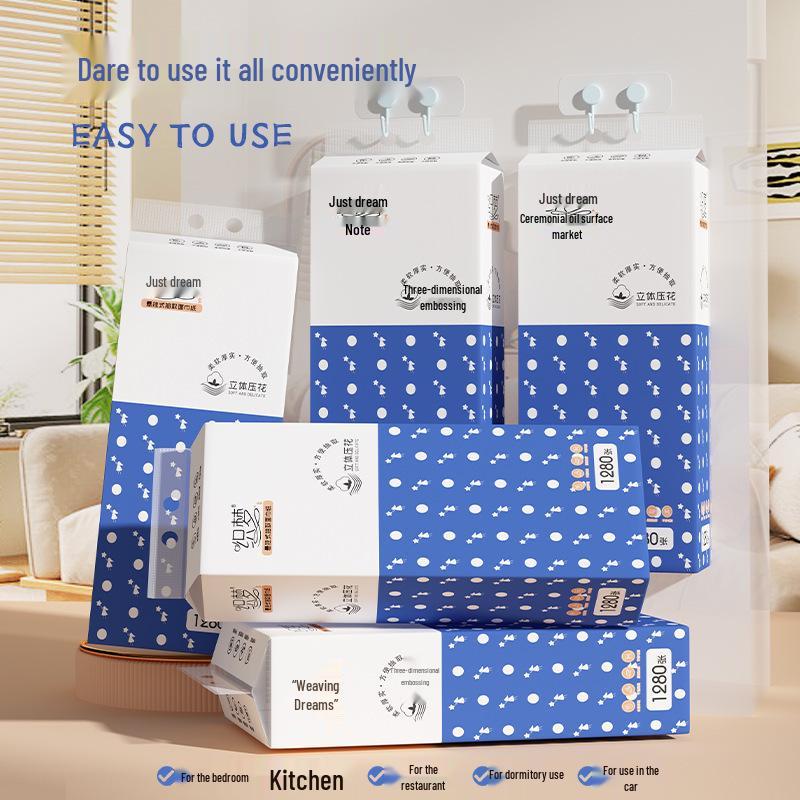 Hanging Toilet Paper, Napkins, Hand Towels & Facial Tissue for Home & Restaurant Use