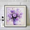 New Arrival 5D DIY Full Circle Diamond Painting "Purple Flower" Embroidery Cross Stitch Home Decor Gift