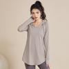 Top Sportivo da Donna a Manica Lunga Asciugatura Rapida - Dimagrante, Copri-Fianchi, Abbigliamento Yoga per Autunno/Inverno, Disponibile in Taglie Forti
