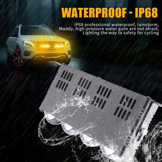 Car Grill Led Work Light Bar Addtional Led Bar White Yellow Spotlights Grille Lights 12-24V for Motorcycle Offroad 4X4 Truck