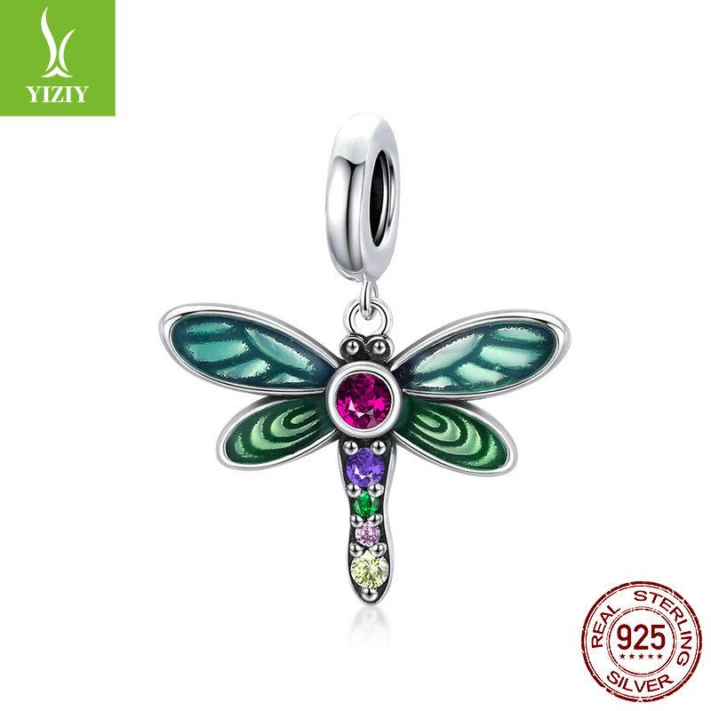 S925 Sterlingsilber Bienenanhänger Zubehör, Nischen-Premium-Insekt DIY Armband Perlen Schmuck