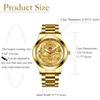 Gold Analog Dragon Retro Chinese Dragon Design with Stainless Steel and Stylish Gold Accessory Perfect Gift for or Christmas Men's Watch Strap,
