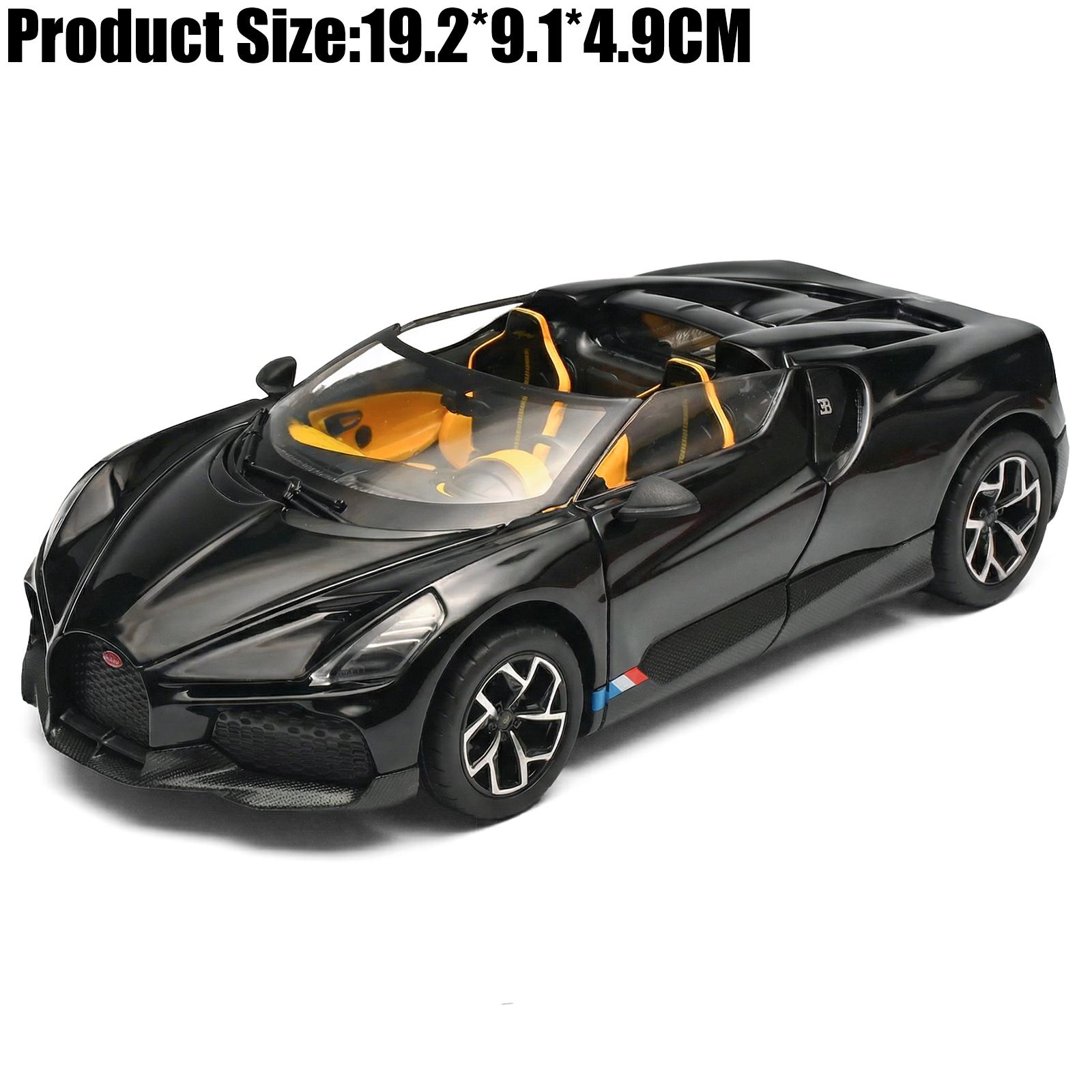 1:24 Bugatti Mistral W16 Hypercar Alloy Metal Diecast Model Car Home Trendy Ornaments & Computer Desktop Decoration Collectibles чёрный