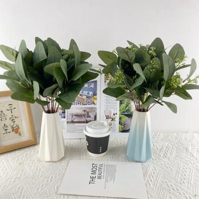 10pcs Direct Sales Simulation Eucalyptus Single Fruit Money Leaf Arrangement Artificial Eucalyptus Leaf Decoration