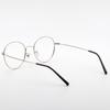 Alloaiweeo [Alo Basic] Al8204 1111G Semi-Oversized Round Sanded Silver Metal Glasses