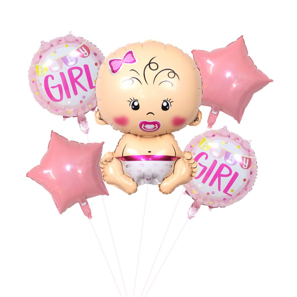 Baby Boy And Girl Babyshower Blue Pink Baby Birthday Christening Holiday Balloon Decoration Set