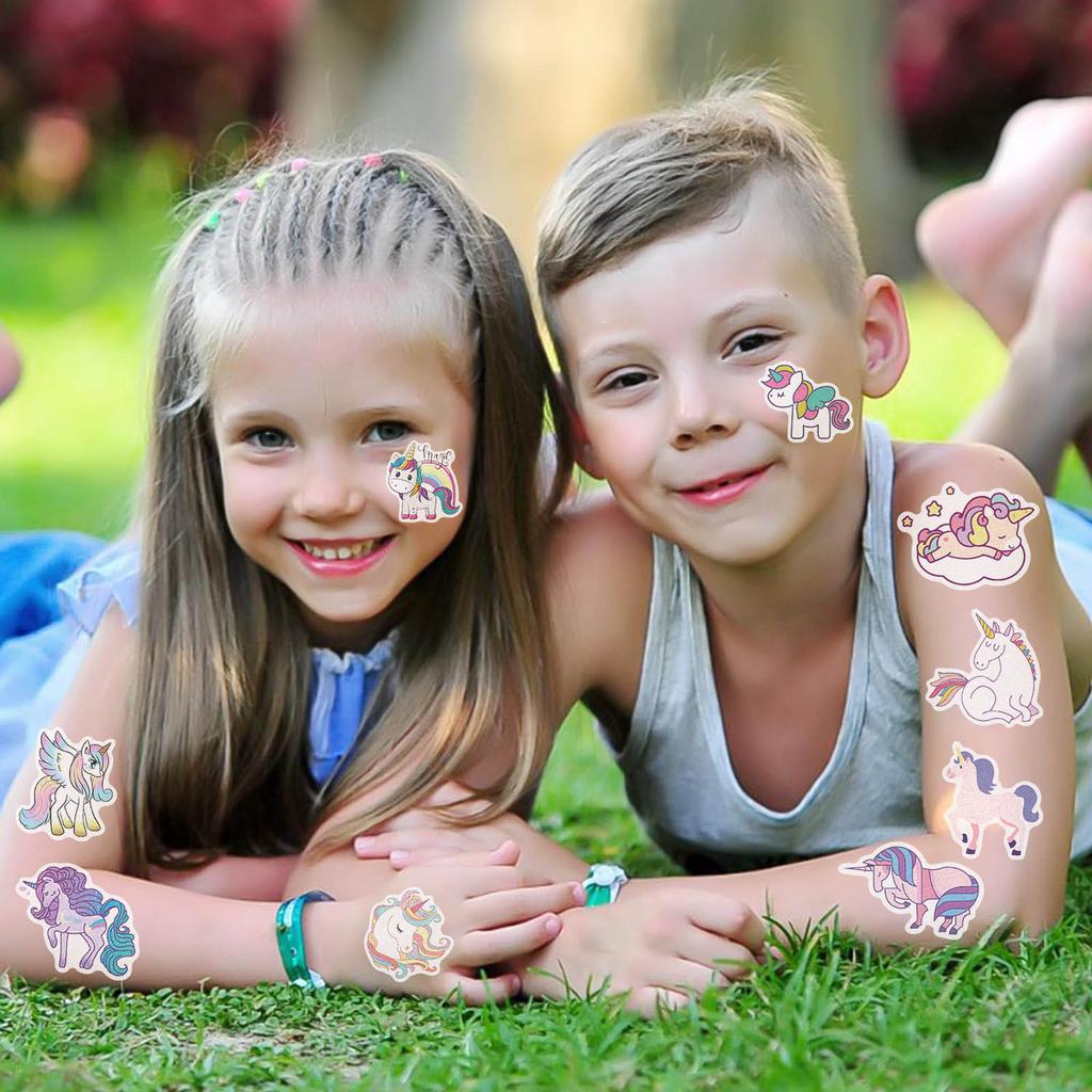 New Children's Cartoon Unicorn Tattoo Stickers Cute Fun Waterproof Party Party Gift Temporary Stickers
