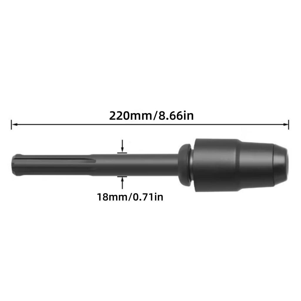 1Pc SDS Max To SDS Plus Adapter For Rotary Hammer Drill Converter 220mm Tools Accessory Impact Drill Socket Adapter