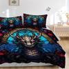 3pcs Dragon Stained Glass Duvet Cover Set - Includes 1 Duvet Cover and 2 Pillowcases, No Quilt Core, All-Season Home Decor yy251111011