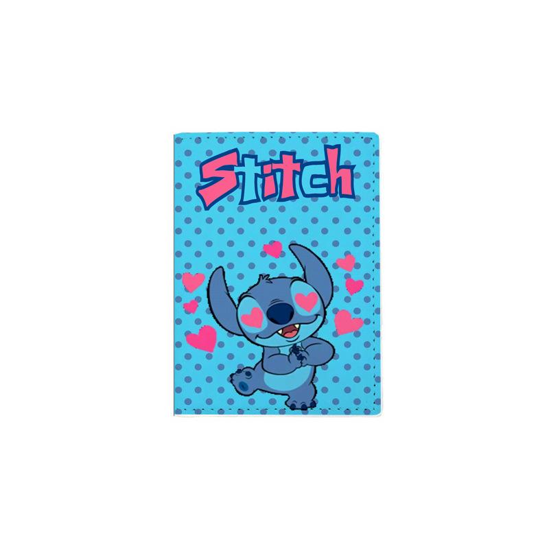 Cute Alien Passport Holder PU Leather Travel Passport Cover Cartoon Print Document Organizer Blue 6pcs