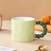 Ceramic Coffee Cup Pearl Handle Breakfast Milk Cup Office Home Baking Shop Dessert Milk Mug Office Afternoon Tea Coffee Cup
