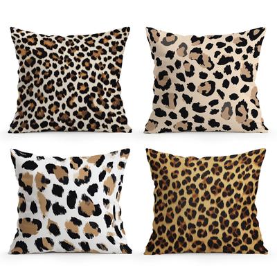 Abstrakte Leopardenmuster-Kissenhülle Gedrucktes Polyester 40/45/50cm Dekorative Sofakissen-Kissenbezug Heimdekoration