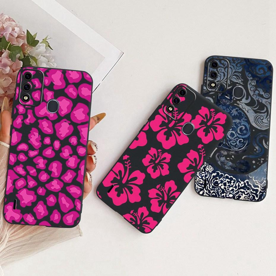 Cute Printing Phone Case For ITEL A48 Soft Black Silicone TPU Cases For Itel A48 Covers Bumpers