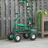 Rolling Seat 360 degrees Rotatable Height-Adjustable Garden Cart with Storage Surface Wheels Handle Mobile Garden Seat Rotatable Work Seat Garden