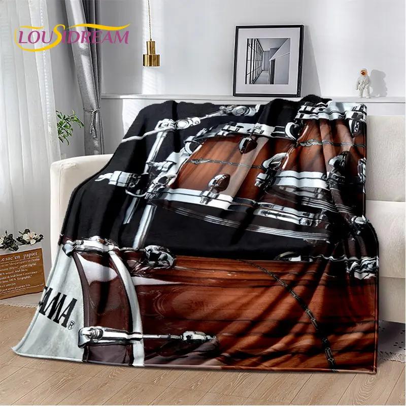 Bateri seti Müzik Aletleri Yumuşak Peluş Battaniye, Flanel Battaniye Atmak Battaniye Oturma Odası Yatak Odası Yatak Kanepe Piknik Örtüsü Çocuklar için