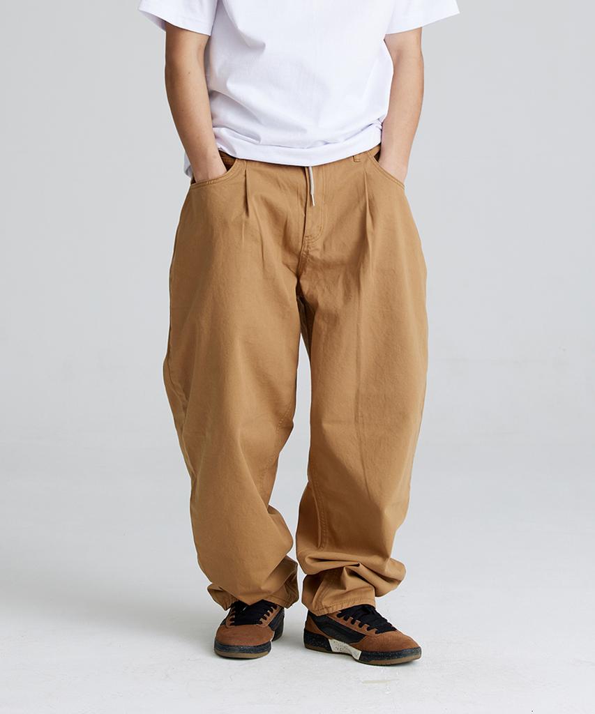 Bieseulaebis Mid 90 Baggy Cotton Pants Camel