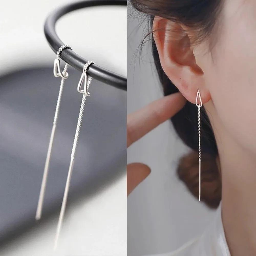 Drop Ear Line Long Gold Silver Color Hanging Earrings for Women Tassel Earring Ear Accessories Jewelry Gifts