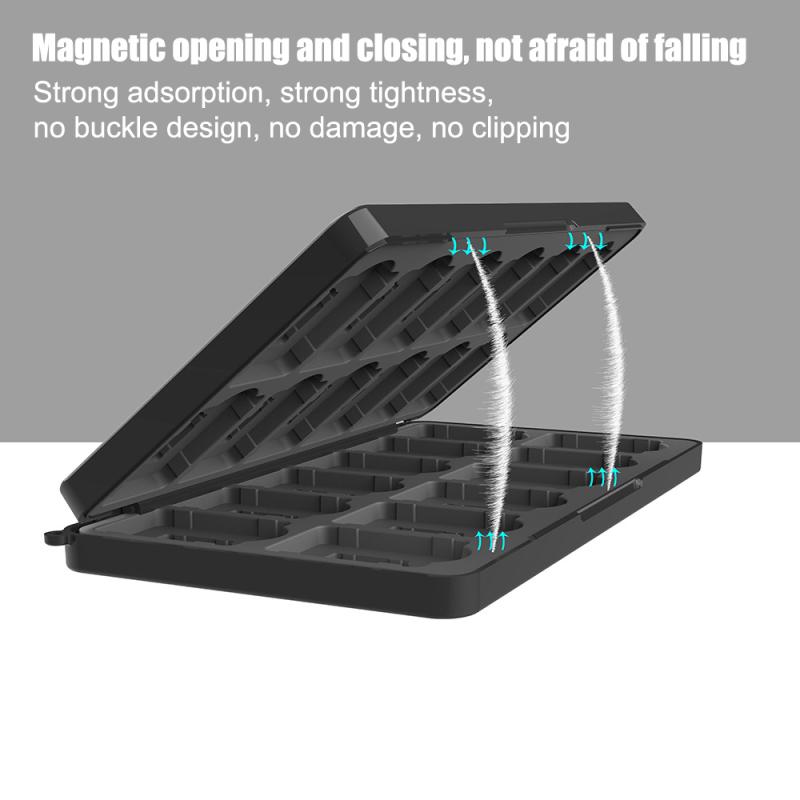 Hot,Game Card Case With 24 Game Card Slots 24 Micro Sd Card Slots Compatible For Nintendo Switch Oled