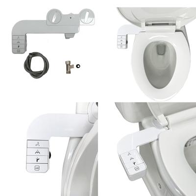 Practical Cleaning Toilet Seat Attachment with Double Nozzle Designs and Adjustable Water Pressure for Enhances Comfort