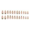24Pcs Press On Nail Almond Glues On Nail French Fake Nail Designs False Nail Artificial Nail Gifts for Women Girls