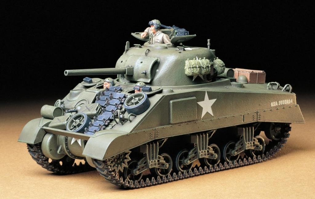 Tamiya 1/35 Military Miniature Series No. 190 U.S. Army M4 Sherman Tank Early Model Plastic Model 35190