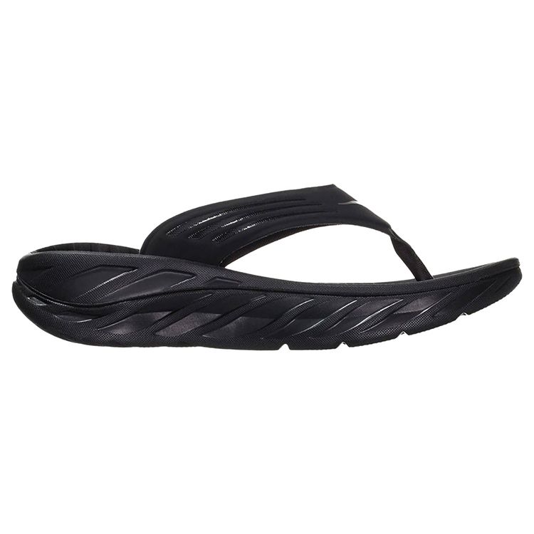 HOKA Ora Recovery Flip Slide Black Men Sneakers Dark-Gull-Grey 1099675-BDGGR