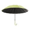 New small and fresh 16K straight pole umbrella long handle umbrella simple and fashionable solid color leather handle umbrella