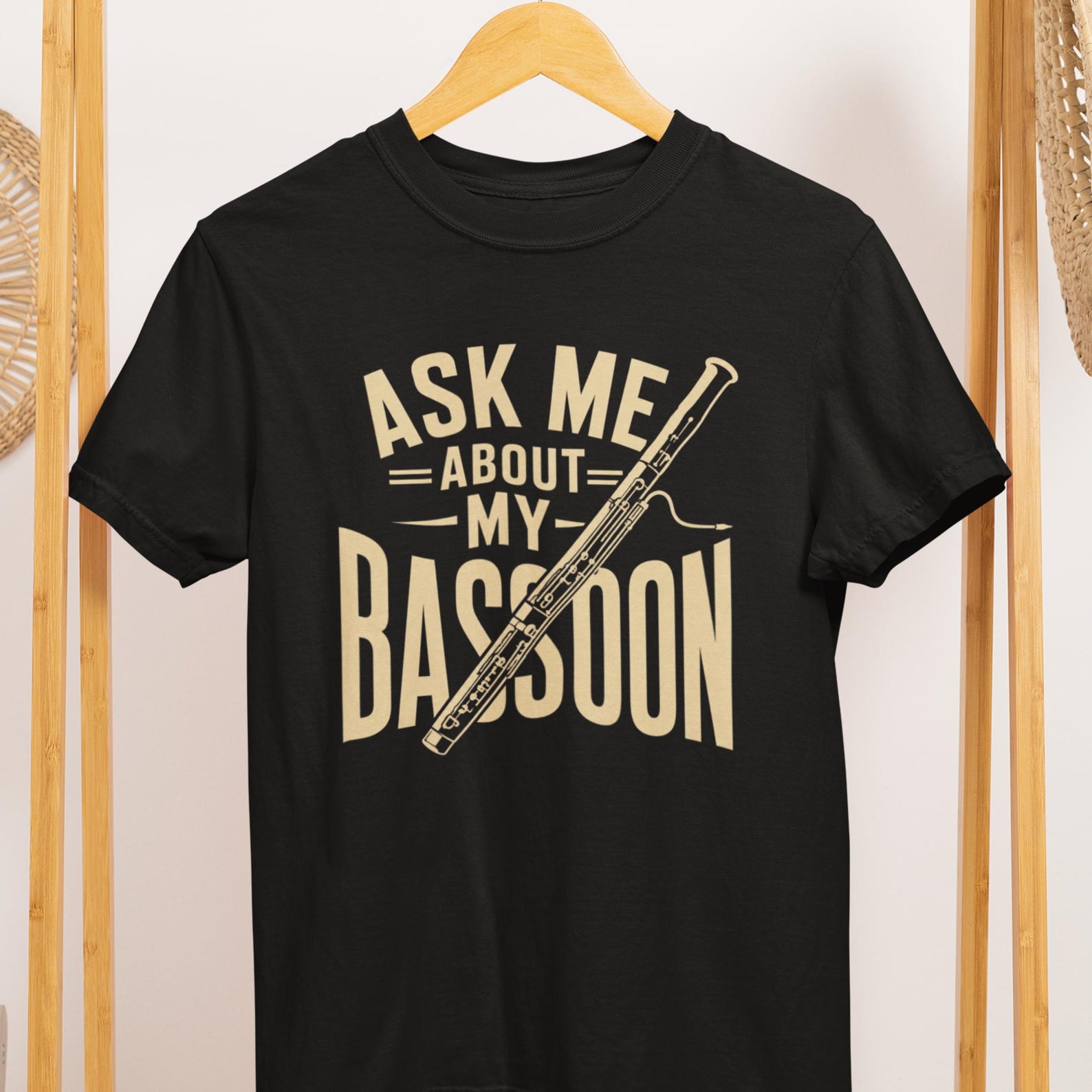 Ask Me About My Bassoon T-Shirt, Musician Gift, Comfort Colors 1717 Tee 3XL