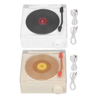 Retro Bluetooth Speaker with Clock Charging Support Up To 32G Memory Card Soothe Small Record Speake