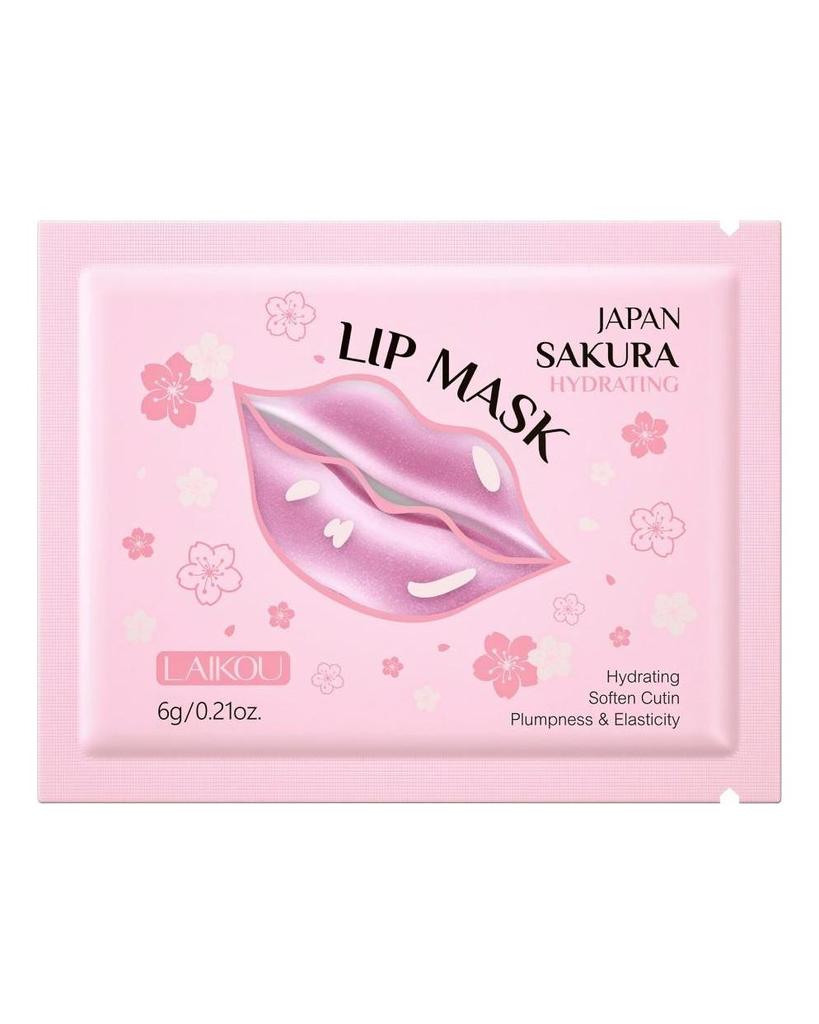 LAIKOU Kirschblüten-Lippenmaske, 6 g, 5 Stück, feuchtigkeitsspendende Feuchtigkeitscreme, befeuchtet die Lippen
