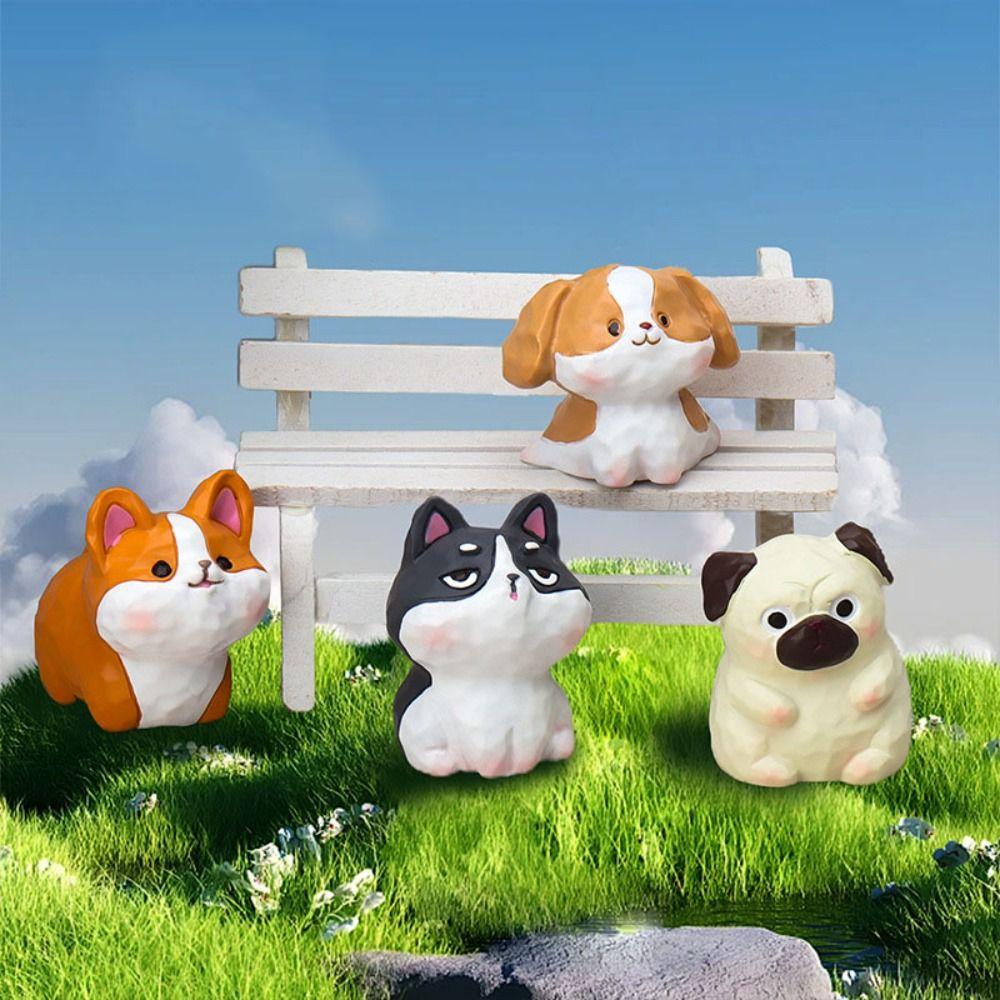 

Статуэтки из смолы хаски 3D статуэтка щенка садовый декор сиба-ину украшение школа