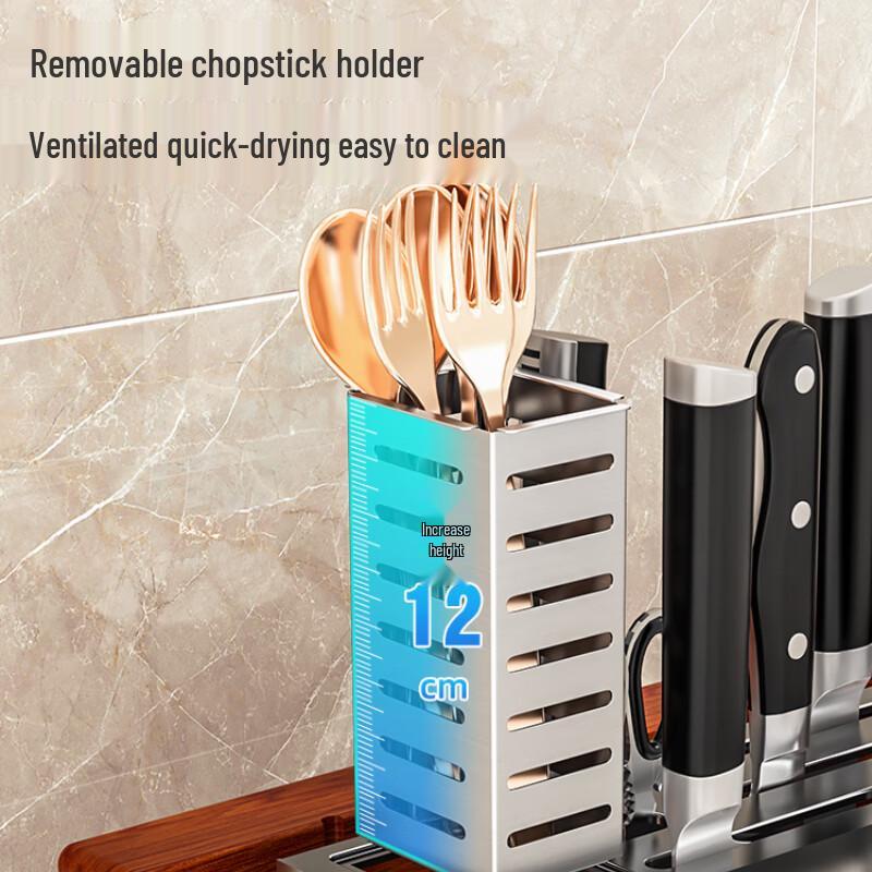 Stainless Steel Kitchen Knife & Chopstick Holder