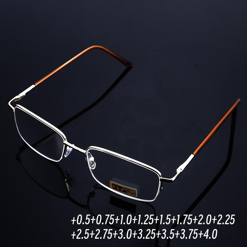 

Fashion Men Glasses Reading Glasses Presbyopic Eyewear Metal Frame 0.5 0.75 1.0 1.25 1.5 2.0 2.25 2.5 2.75 3.0 3.25 3.5 3.75 4.0