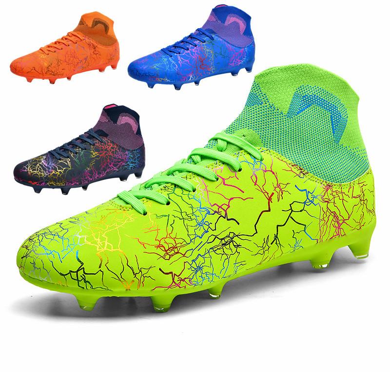 High-top mandarin duck football shoes broken nails AG long nails TF broken diced adult male and female students training shoes artificial grass