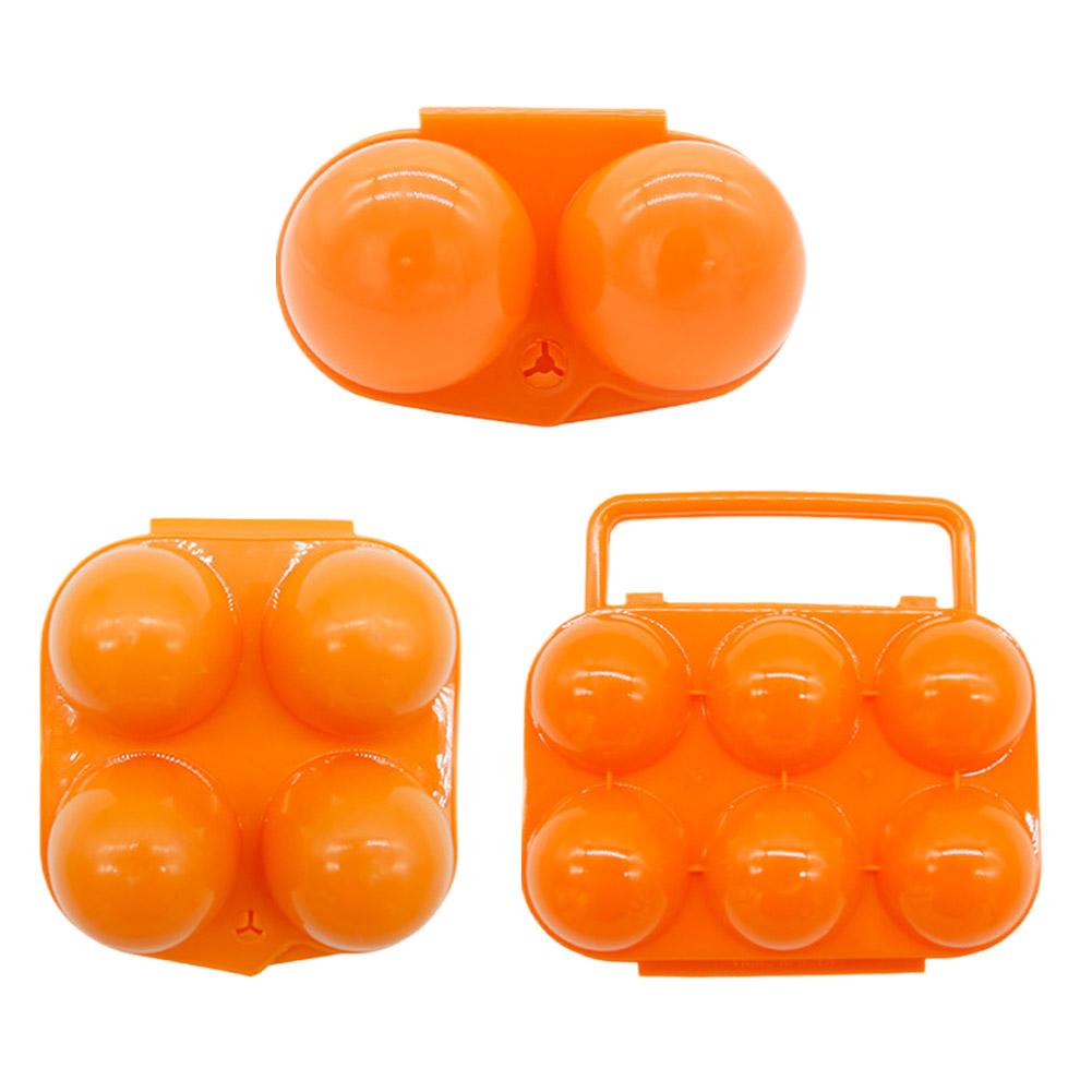 3/4/6 Grids Eggs Storage Box Stackable Crisper Egg Protection Box Portable Egg Case for Camping Picnic Kitchen Fridge Organizer