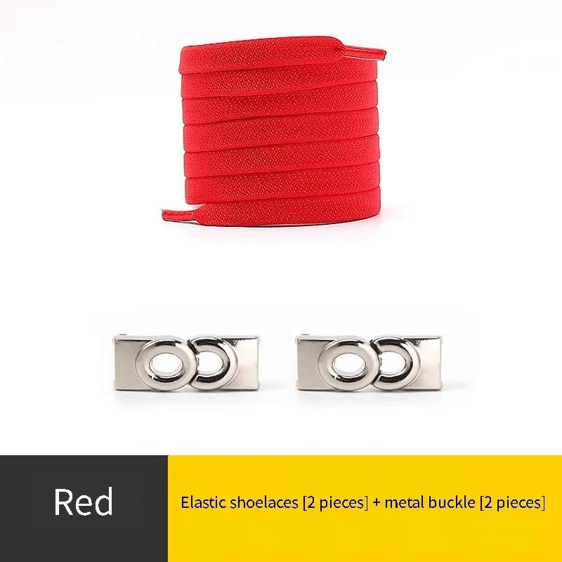 New Lock Shoelaces Without Ties Elastic Laces Sneakers Kids Adult No Tie Shoe laces 8MM Wide Flat Shoelace for Rubber Bands