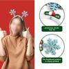 Party Decoration Christmas Snowflake Headband Festive Hair Accessory Adorned With Berries Intricate Snowflake Details