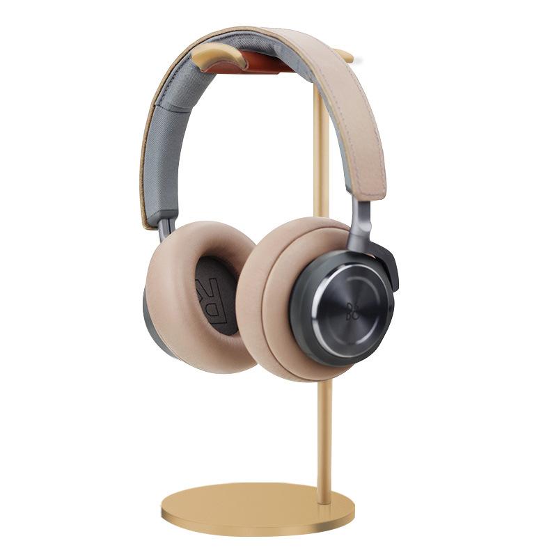 Curved Aluminum Headphone Stand Rack Sturdy Metal Gaming Headset Earphone Holder Hanger with Solid Base for Table Desk Display