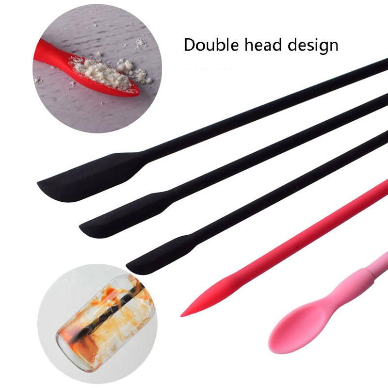 Mini Silicone Spatula Thin Jar Bottle Silicone Scraper Gadget Face Mask Brush Flexible Scraper Kitchen Utensils BPA Free