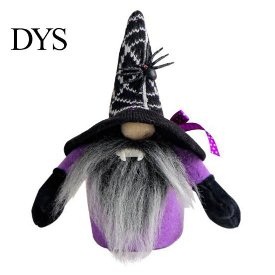 Ghost Festival Table Decor Halloween Witch Plush Gnomes, Cute Faceless Dwarf Doll with Soft Gifts Spider Bat, Home Office Indoor Party Gnome