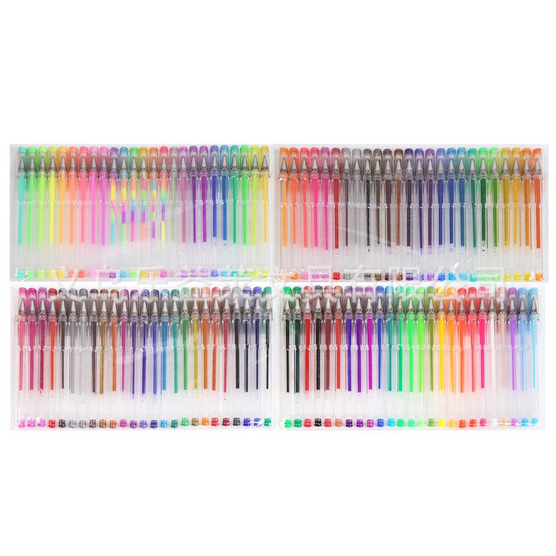 48-teiliges langlebiges mehrfarbiges Gel-Stifte Set mit 100 Aquarellfarben