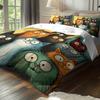 Home Textiles Cartoon Cat Children's Bedding Kit Skin-friendly Grinding Student Dormitory Three-piece Set No Sheets