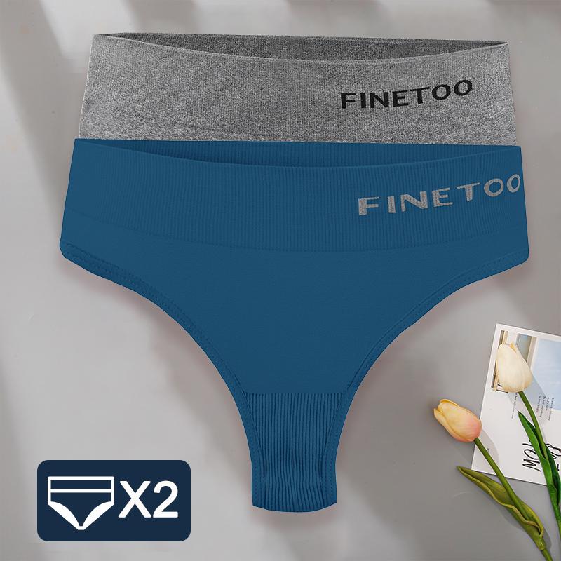 2PCS/Set M-2XL Bodyshaper G-String Panties Women Slim Underwear Female Lingerie Sexy Lady Thongs High Waist Underpants