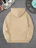Vintage Curved NEW YORK 1998 Letter Print Men's Light Gray Hoodie, Hip Hop Sports Loose Pocket Street Sweatshirt