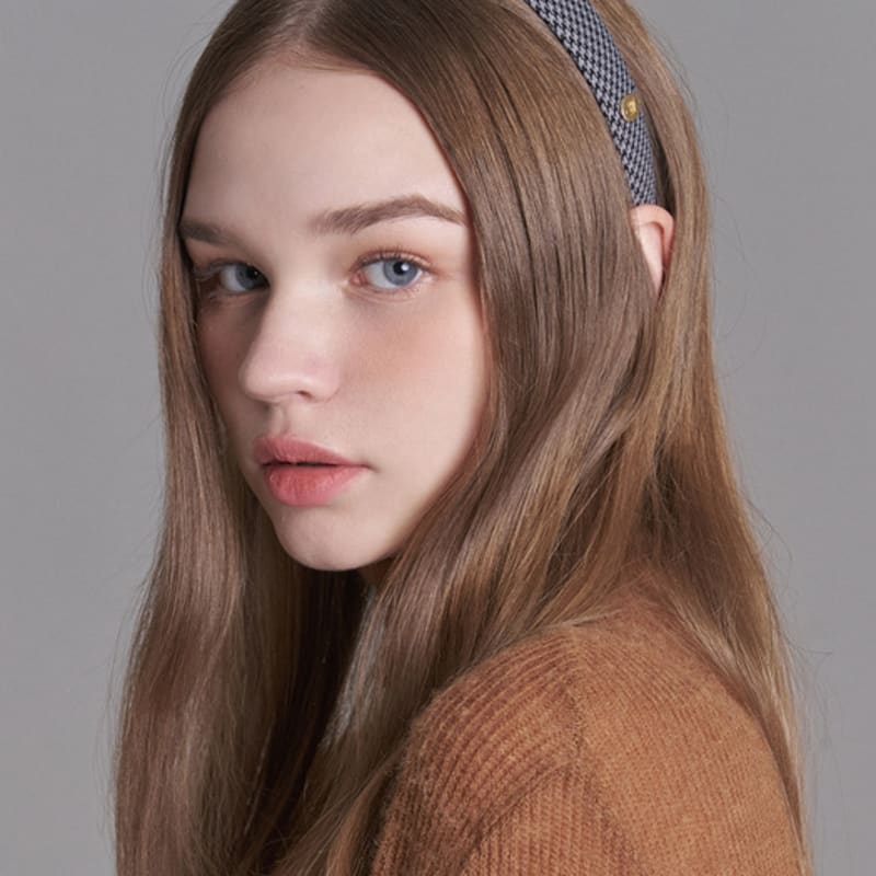 WHITE SANDS Houndstooth Check Headband Ageda (4 Colors)