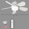 85V-265V Voltage E27 Screw Ceiling Fan Light Mute Design 3 Color Lights Fan Ceiling Mount