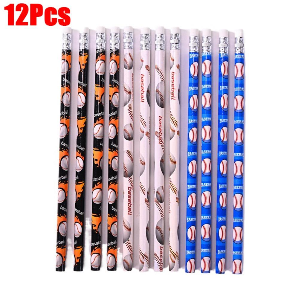 12Pcs HB Pencil Cartoon Drawing Stationery New Wood Pencil  for Children Student