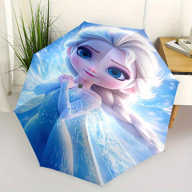 

Elsa,Frozen Themed Automatic Opening and Closing Folding Umbrella, Reinforced 8 Ribs, Compact Travel Design, Fashionable Folding Umbrella, V