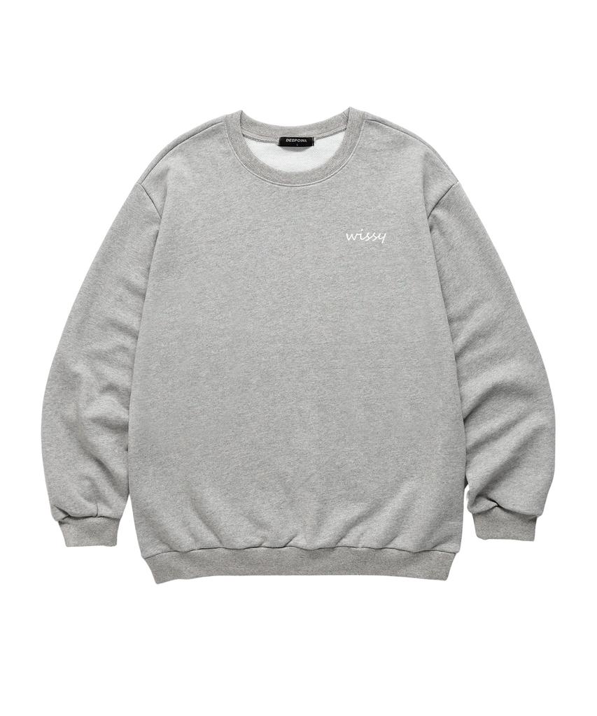 Bluză cu glugă Wissi cu logo de bază (Wls005) Melange Grey